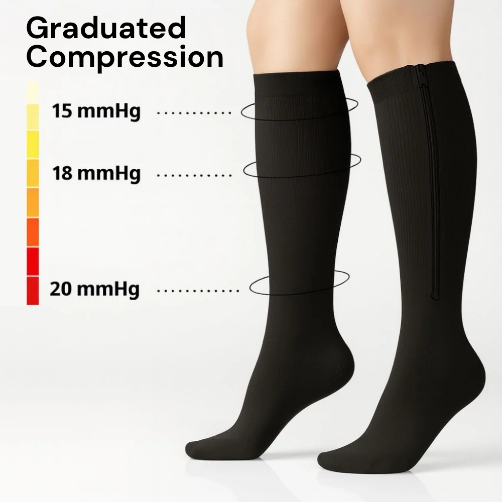 Zippable Compression Socks