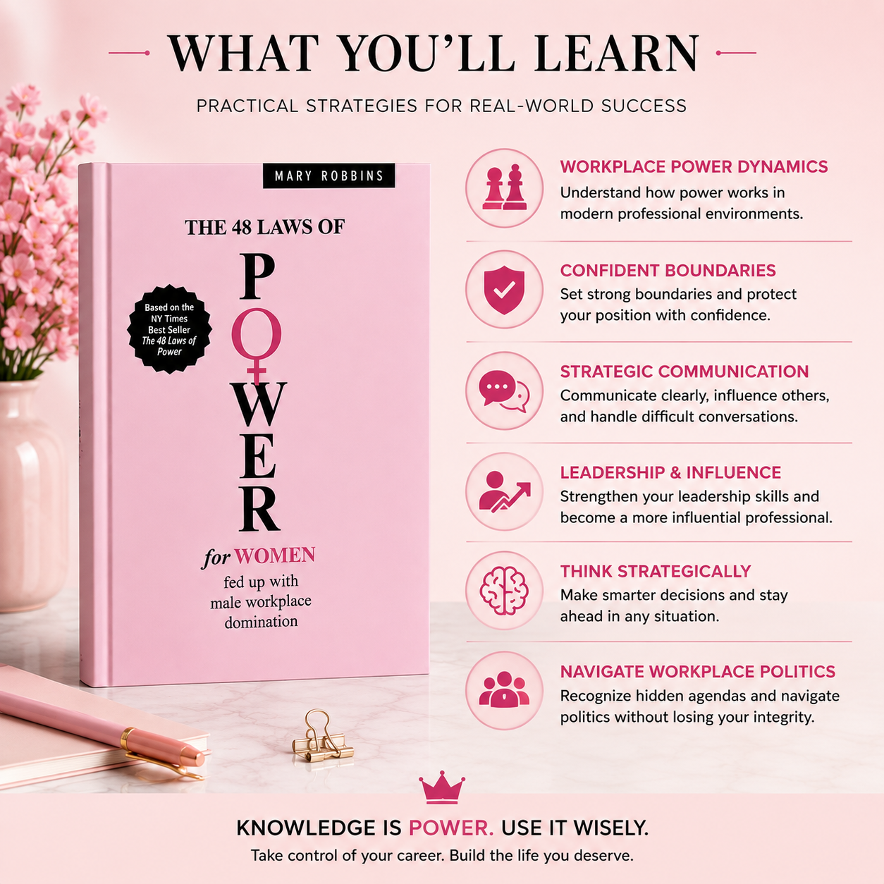 The 48 Laws of Power for Women – Career & Self-Help Book